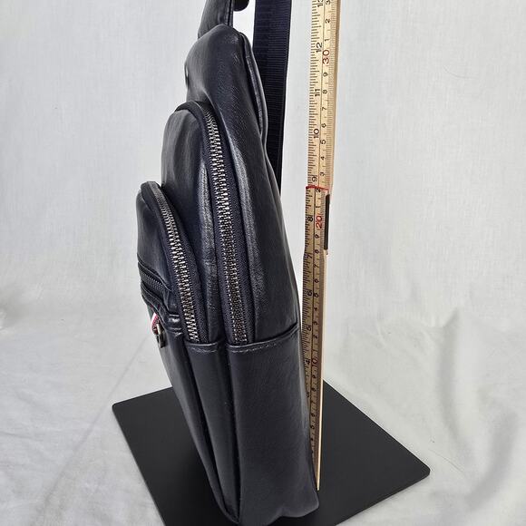 Tommy Hilfiger Sling Bag Blue Faux Leather - Picture 11 of 16